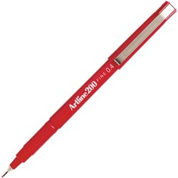 Artline 200 Red FineLiner Pen 0.4mm Fine Tip