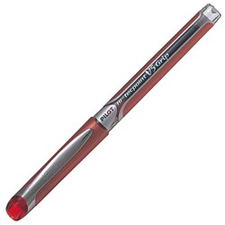 Pilot V5 Hi Tech Grip Red Rollerball Pen 0.5mm Extra Fine Tip