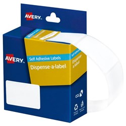 Avery Rectangular Dispenser Labels DMR3549W 49x35mm White, Box of 220