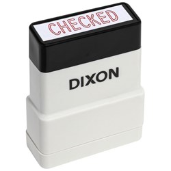 Dixon 022 Self-Inking Stamp CHECKED Red