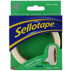 Sellotape Invisible Matt Tape 18mm x 66m