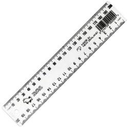 Taurus Plastic Ruler 20cm Clear