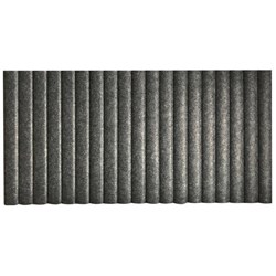 Boyd Visuals Acoustic Wave Wall Panel 2440x1220mm Dark Grey