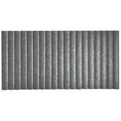 Boyd Visuals Acoustic Wave Wall Panel 2440x1220mm Light Grey