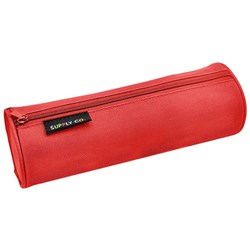 Supply Co Tube Pencil Case Red 210x80mm