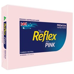 Reflex A4 80gsm Pink Colour Copy Paper, Pack of 500