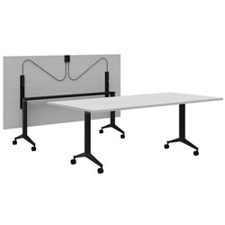 Fiord Flip Table 1500mm Silver Strata/Black
