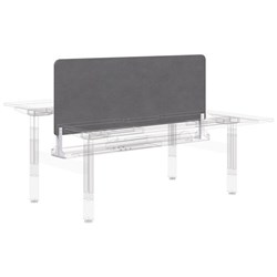 Fiord Centre Desk Screen 1200x600mm Fletcher Pebble/White