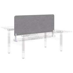 Fiord Centre Desk Screen 1800x600mm Fletcher Fog/White