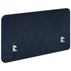 Fiord Side Mount Desk Screen 1500x650mm Keylargo Denim/White