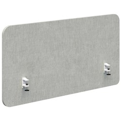 Fiord Side Mount Desk Screen 1200x650mm Keylargo Zinc/White