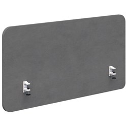 Fiord Side Mount Desk Screen 1500x650mm Fletcher Pebble/White