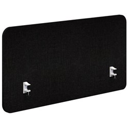 Fiord Side Mount Desk Screen 2000x650mm Keylargo Ebony/White