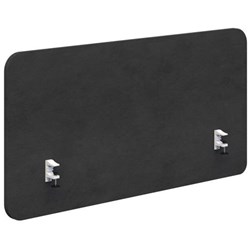 Fiord Side Mount Desk Screen 2000x650mm Fletcher Pepper/White