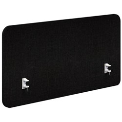 Fiord Side Mount Desk Screen 1200x650mm Keylargo Ebony/White