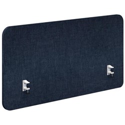 Fiord Side Mount Desk Screen 1800x650mm Keylargo Denim/White
