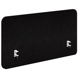 Fiord Side Mount Desk Screen 1800x650mm Keylargo Ebony/White