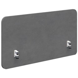 Fiord Side Mount Desk Screen 1800x650mm Fletcher Pebble/White