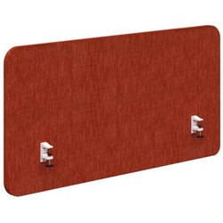 Fiord Side Mount Desk Screen 1500x650mm Keylargo Paprika/White