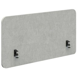 Fiord Side Mount Desk Screen 1800x650mm Keylargo Zinc/Black