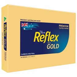 Reflex A4 80gsm Gold Colour Copy Paper, Pack of 500