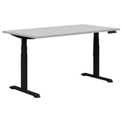 Summit II Electric Height Adjustable Single User Desk 1200x700mm Silver Strata/Black