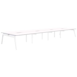 Accent Balance Angle 8 Pod Desk 1200x800mm Snow/White