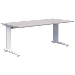 Energy Fixed Height Single User Desk 1500x800mm Silver Strata/White