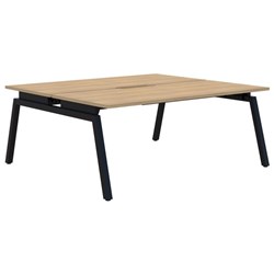 Accent Balance Angle 2 Pod Desk 1500x800mm Classic Oak/Black