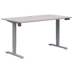 Accent Duo II Electric Desk 1200x700mm, Silver Strata/Silver