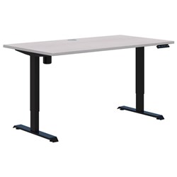 Accent Duo II Electric Desk 1200x700mm, Silver Strata/Black