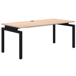 Accent Balance Single Desk 1500x800mm, Refined Oak/Black
