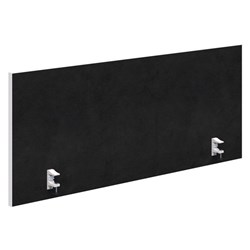 System 25 Side Mount Desk Screen 1500x600mm Fletcher Midnight/White