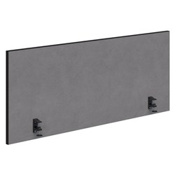 System 25 Side Mount Desk Screen 1800x600mm Fletcher Pebble/Black