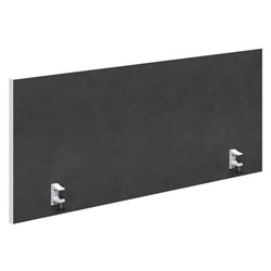 System 25 Side Mount Desk Screen 1500x600mm Fletcher Pepper/White