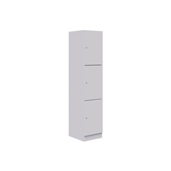 Mascot Keyed Locking 3 Door Locker 450x1900mm Snow Velvet