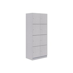 Mascot Keyed Locking 8 Door Locker 900x1900mm Silver Strata