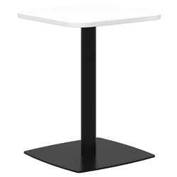 Classic Square Occasion Table 600x600x745mm Snow Velvet/Black