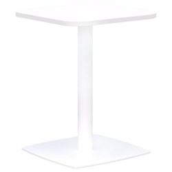 Classic Square Occasion Table 600x600x745mm Snow Velvet/White