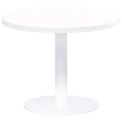 Classic Round Coffee Table 450mm Snow Velvet/White