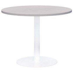 Accent Classic Round Table 1000mm Silver Strata/White