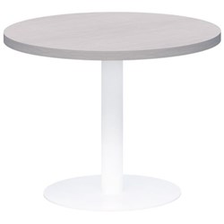 Classic Round Coffee Table 450mm Silver Strata/White
