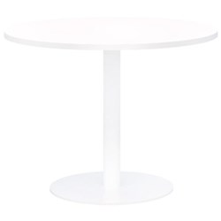 Accent Classic Round Table 1000mm Snow Velvet/White
