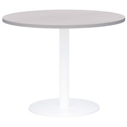 Accent Classic Round Table 800mm Silver Strata/White