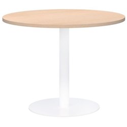 Accent Classic Round Table 1000mm Refined Oak/White
