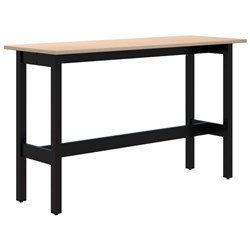 Fiord CAFE Narrow Leaner 1500 x 600 x 1050mm Refined Oak Top with Black Base