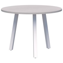 Fiord Round 3 Leg Table 1000mm Silver Strata/White