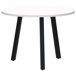 Fiord Round 3 Leg Table 900mm Snow Velvet/Black