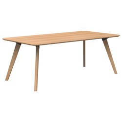 FIORD Rectangle Meeting Table 1800 x 900 x 720mm Tasmanian Ash Veneer Top with Solid Wood Base