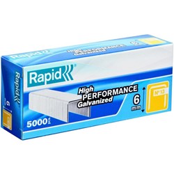 Rapid Staples 13/6 6mm, Pack of 5000